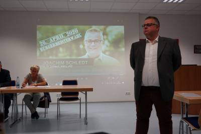 Vorstellung des Brgermeister Kandidaten Joachim Schledt